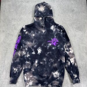 Insomniac Nocturnal Hoodie Mens S Black Tie Dye Print Wonderland Festival Music